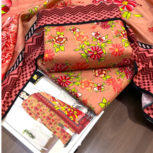 3 Pc Premium Ladies Khaddar Suit - LKW4