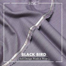Load image into Gallery viewer, Black Bird Blended Self Design Wash&amp;Wear Haseeb Sarwar Clothing - Premium Clothing Store
