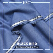 Load image into Gallery viewer, Black Bird Blended Self Design Wash&amp;Wear Haseeb Sarwar Clothing - Premium Clothing Store
