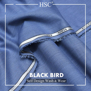 Black Bird Blended Self Design Wash&Wear Haseeb Sarwar Clothing - Premium Clothing Store