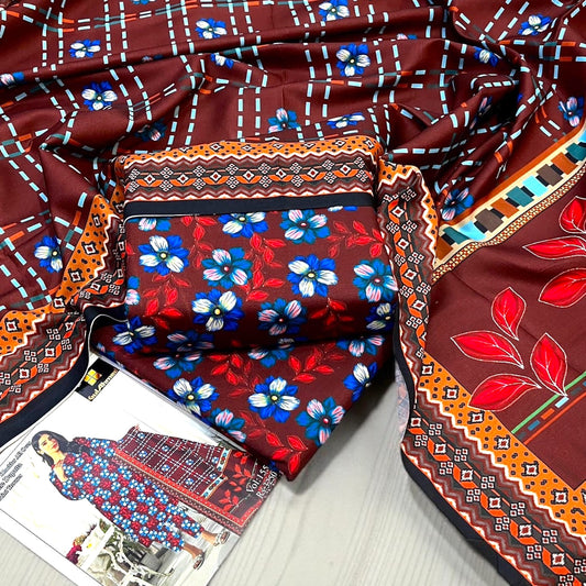 3 Pc Premium Ladies Khaddar Suit - LKW5