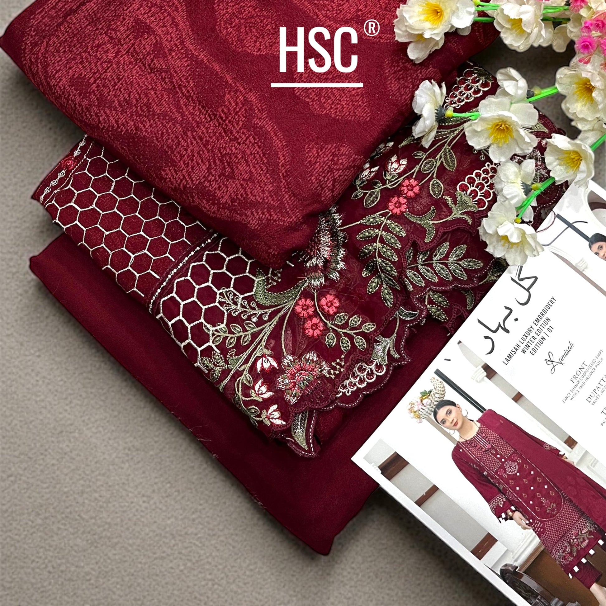 Gul Bahaar Fancy Ladies Premium Winter Suit - GBF1 Haseeb Sarwar Clothing - Premium Clothing Store