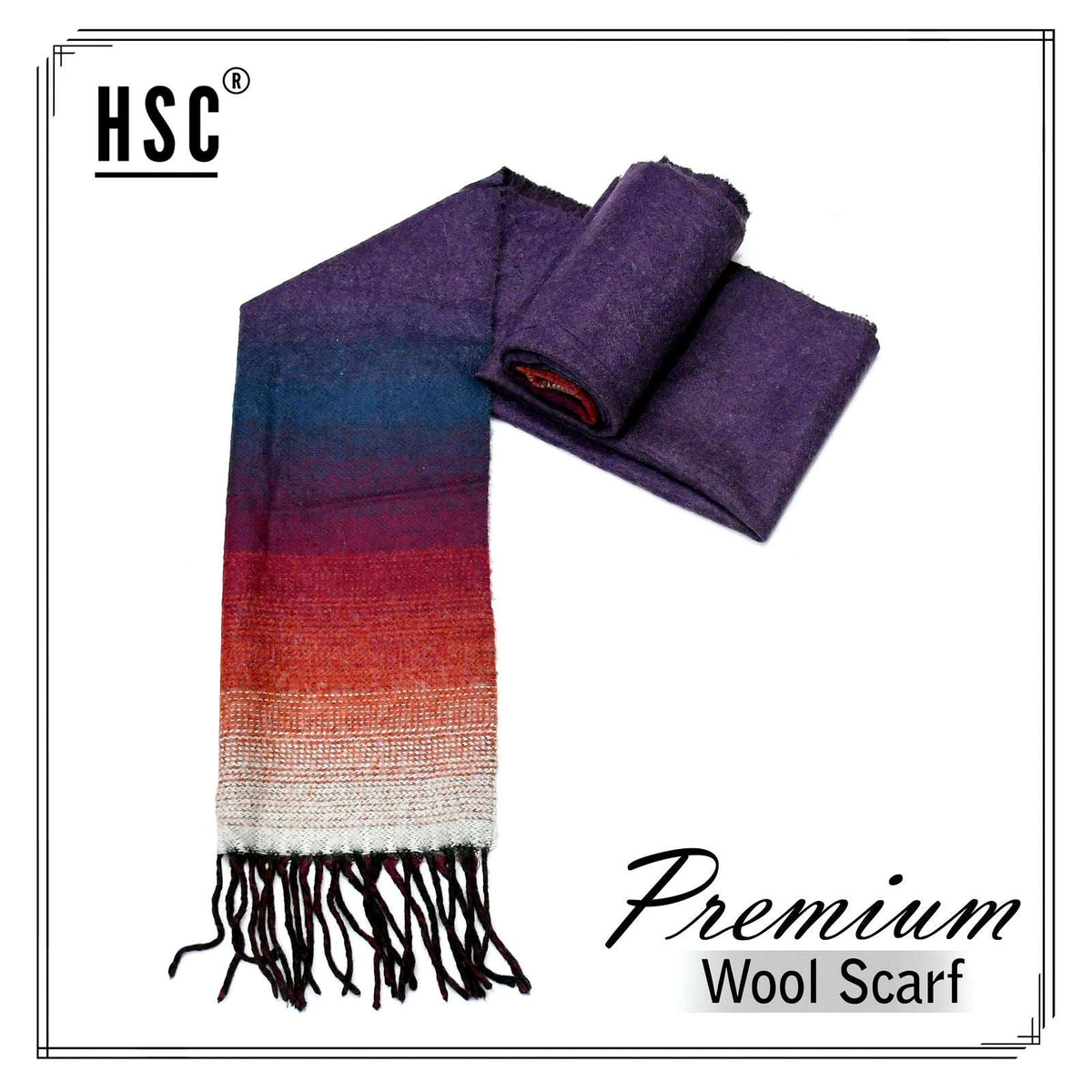Premium Wool Scarves - PWS65 HSC ROYAL