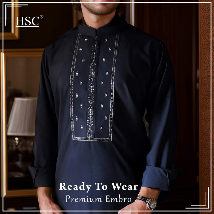 Ready To Wear Premium Embro Shalwar Kameez For Men - RTWEB2 HSC Ready To Wear