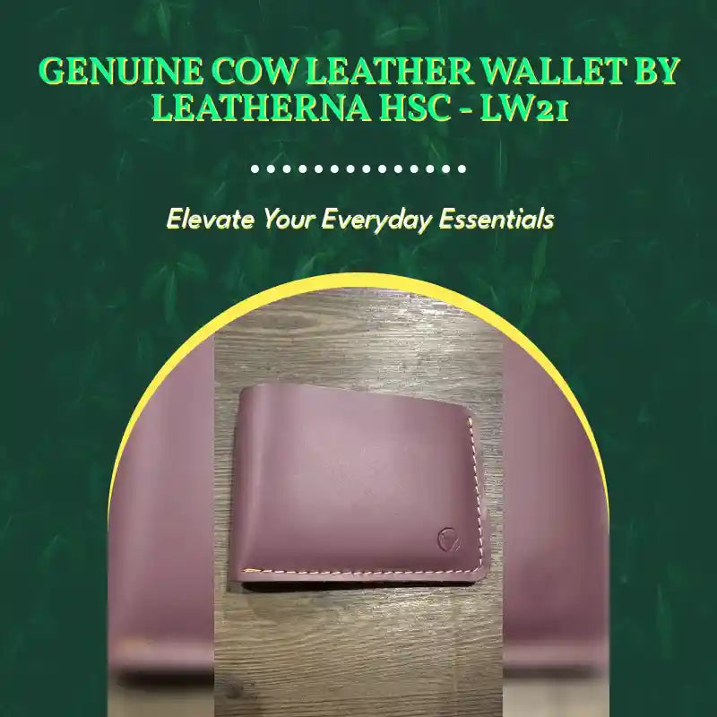 Genuine Cow Leather Wallet by Leatherna HSC - LW21 by@Outfy