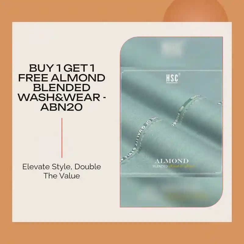 Buy 1 Get 1 Free Almond Blended Wash&Wear - ABN20 by@Outfy