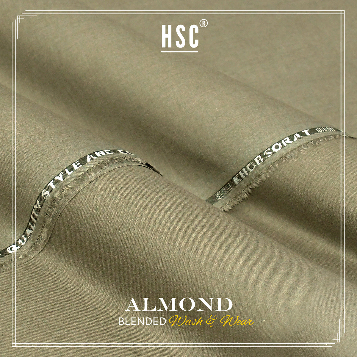 Buy1 Get 1 Free Almond Blended Super Fine Wash&Wear - AB13 HSC