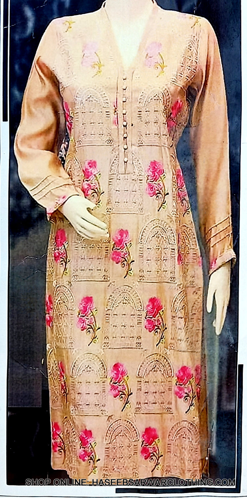 AKR Embro Staple Un-stitched Suit For Ladies With Bamber Embro Dupatta
