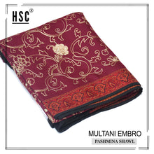 Load image into Gallery viewer, Multani Embro Pashmina Shawl For Ladies - MES6
