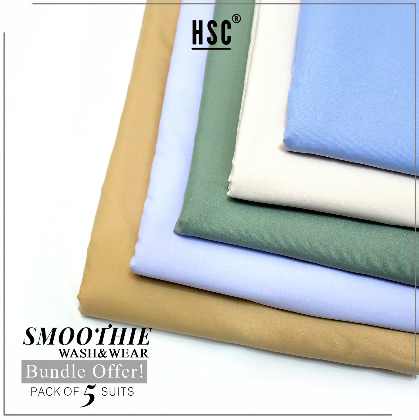 Smoothie Wash&Wear Bundle Offer - Pack of 5 Suits HSC