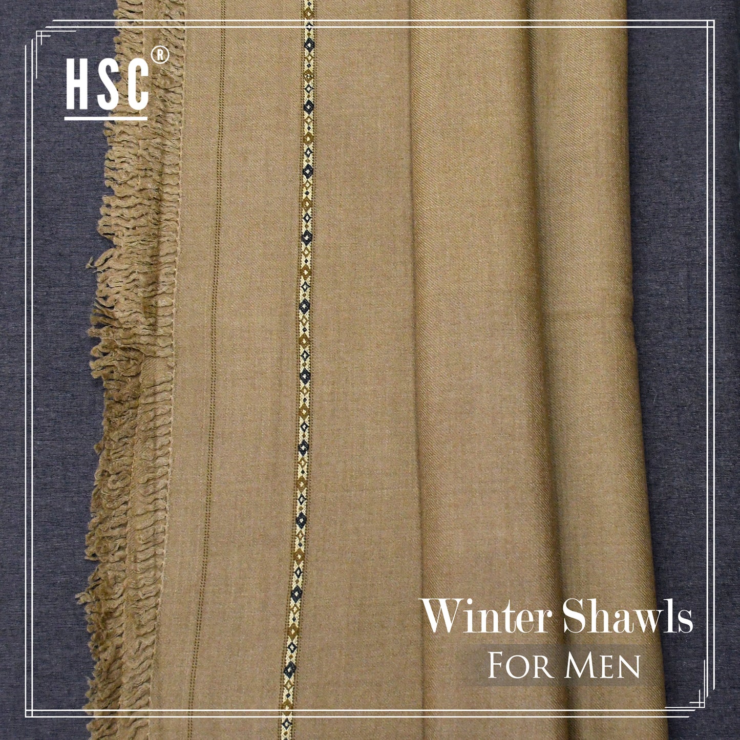 Winter Shawl For Men - WSF6