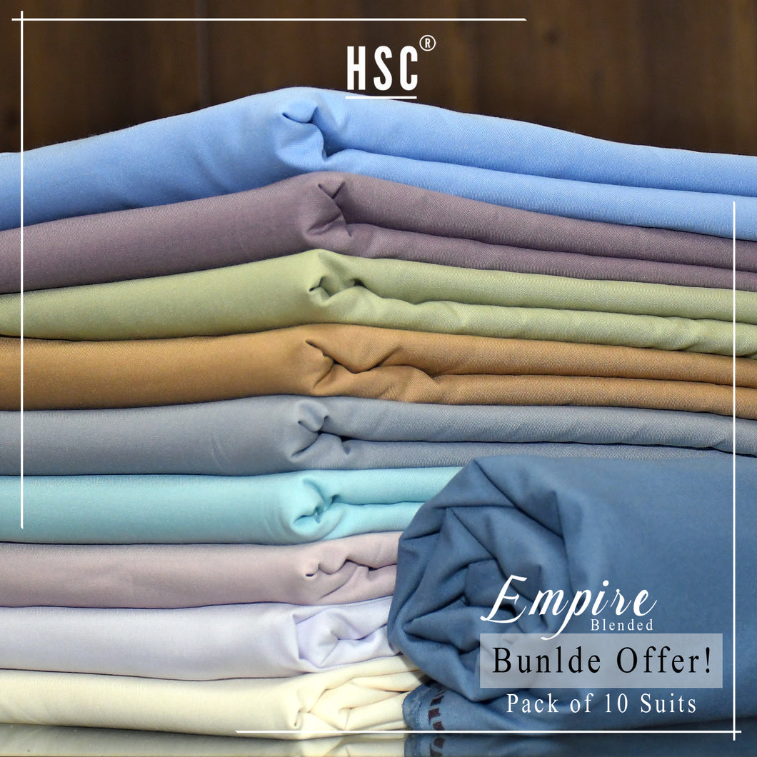 Empire Blended Wash&Wear Bundle Offer - Pack of 10 Suits HSC
