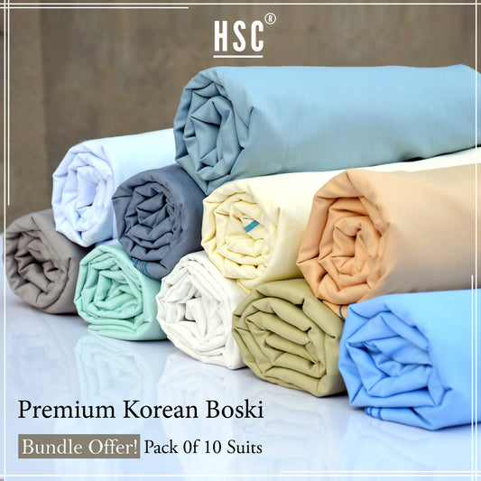 Pack Of 10 Suits Premium Korean Boski HSC